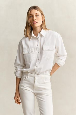 GANT Women Denim Shirt (36) EGGSHELL