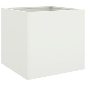 vidaXL Jardinera Acero Blanco 49x47x46 Cm Vidaxl
