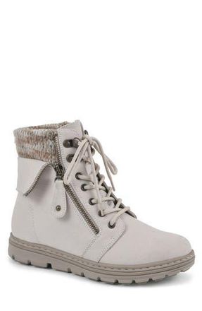 White Mountain Cliffs by White Mountain Kaylee Boot in Winter White/Fabric/Sweater at Nordstrom Rack, Size 6.5