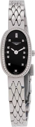 Longines Symphonette Quartz Diamond Black Dial Ladies Watch L2.304.0.57.6