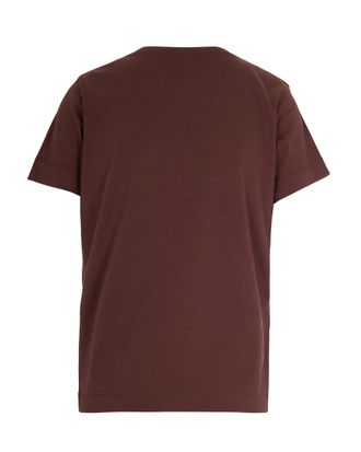 Pinko Womens T-Shirt Logo Print Brown Earth X Plants Cotton T-Shirts & Jerseys