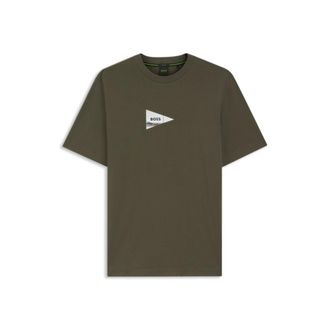 BOSS Regular-fit photoprint T-shirt in stretch cotton
