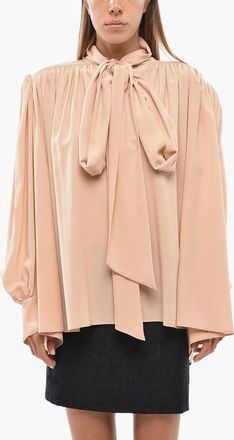 Chlo&eacute; Blusa in Seta con Fiocco sul collo Chloe