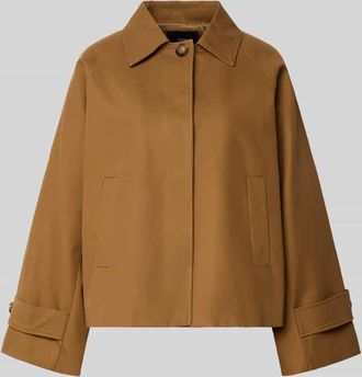 Mango Jacke mit &Auml;rmelriegeln Modell CUBA in Camel, Gr&ouml;&szlig;e XL