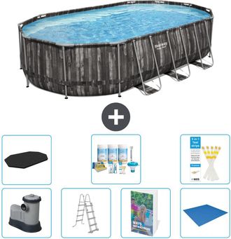 Bestway Piscina Bestway Power Steel Oval - 610x366x122 Cm - 8-piezas S599