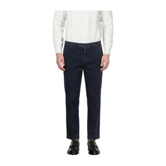 Mason's Pantalones Chinos Rectos en Tejido Bull El&aacute;stico - Trousers - Hombre - Azul - 2XL
