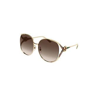 Gucci Oversized Sunglasses - female - Gucci - Sunglasses - Yellow - 63 MM - Accessories