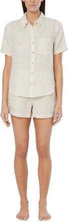 Onia Air Linen-Blend Short Sleeve Shirt