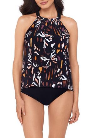 Magic Suit By Miraclesuit Chrysalis Esme Tankini Top in Black/Multi at Nordstrom, Size 16