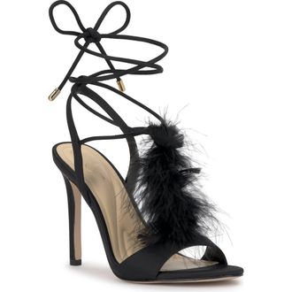 Jessica Simpson Jenzin Ankle Wrap Sandal in Black at Nordstrom, Size 8.5