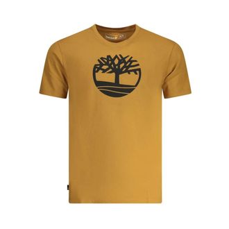 Timberland T-Shirts, male, Brown, Size: M Brown Cotton Men T-Shirt