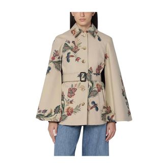 Etro Dames, Mantels, Veelkleurig, Maat: S Leer