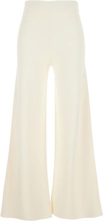 Max Mara Off White Relaxed Flat Front Pants
