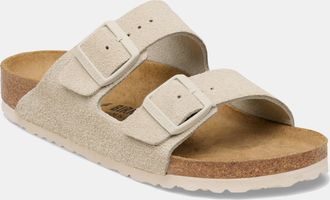 Birkenstock Womens Arizona Sandals in Ivory Leather - Size UK 5.5