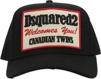 Dsquared2 Caps, male, Black, Size: ONE SIZE Patch Hat