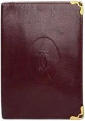 Cartier Pre-owned Vintage Wallet - Dames - Vintage Accessoires - Rood - ONE Size - Leer - Vintage