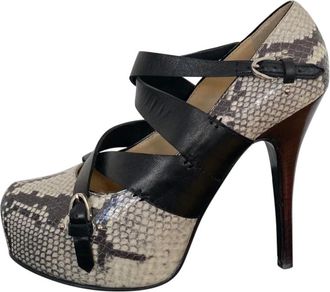 Vicini Python & Leather Pumps Size 39