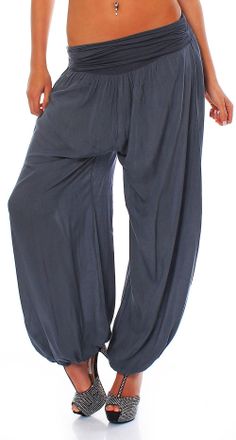 Malito more than fashion Malito Bloomers Aladin Harem Pants Boyfriend Pants Baggy Yoga 1482 Women One Size (Grey)