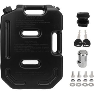 Elle Bid&oacute;n De Combustible Negro De 10 Litros - Contenedor Ligero De Abs A Prueba De Fugas - Resistente A Impactos Para Motocicletas, Cuatrimotos Y Veh&iacute;culo