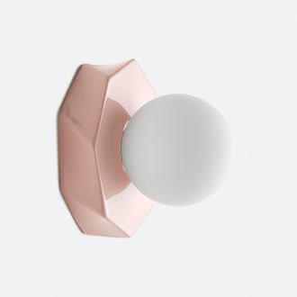 La Redoute Interieurs Wand- of plafondlamp, facet geslepen, keramiek en opaline glas, HOLI