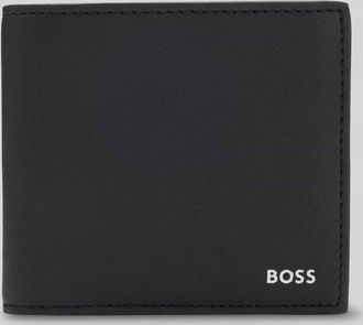 HUGO BOSS Portemonnaie aus echtem Leder Modell ZAIR_4CC_COIN N. in Black, Gr&ouml;&szlig;e 1