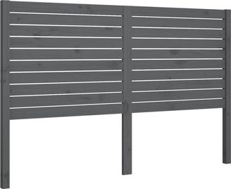 vidaXL Cabecero de cama madera maciza de pino gris 126x4x100 cm vidaXL