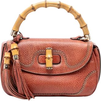 Gucci Pre-owned Handbags, female, Brown, Size: ONE SIZE Pre-owned Elegant Top Handle Satchel