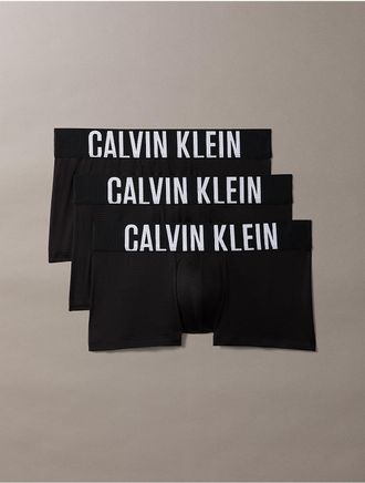 Calvin Klein Mens Intense Power Air 3-Pack Low Rise Trunk - Black - XL