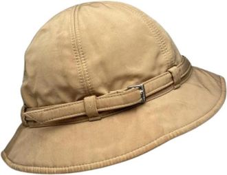 Bottega Veneta Pre-owned Cotton Hat - unisex - Vintage Accessoires - Bruin - ONE Size - Katoen - Vintage