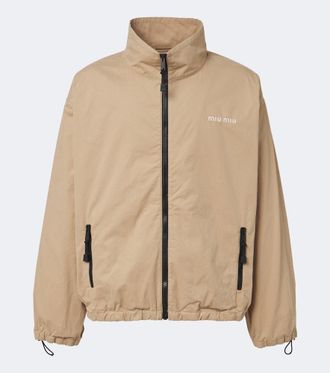 Miu Miu Chaqueta de gabardina de algod&oacute;n
