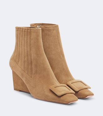 Roger Vivier Botines con cu&ntilde;a Belle Vivier de ante