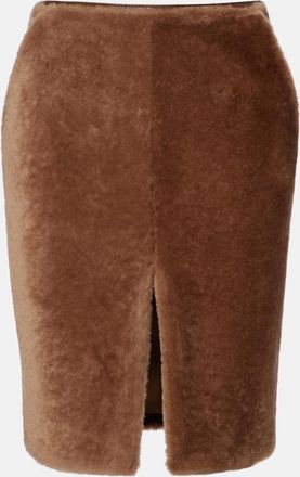 Saint Laurent Shearling pencil skirt