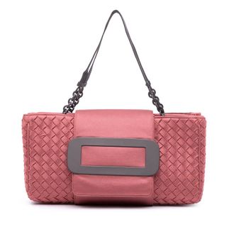 Bottega Veneta Pre-owned Bottega Veneta Canvas Intrecciato Buckle Flap Handbag Ladies ALTK6IBXKO8W8VXA