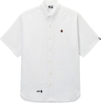 Fingercroxx Camicia ricamata a maniche corte - Bianco
