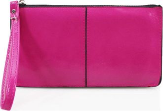 Generic Womens Wallet, Large Capacity Slim Phone Purse, Credit Card Holder Wallet with Multiple Card Slots Zipper Pocket (Fuchsia)