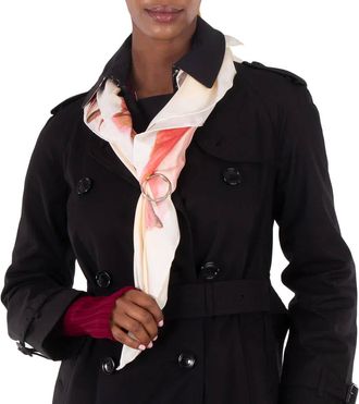 Ferragamo Ferragamo Floral Iris Print Silk Scarf