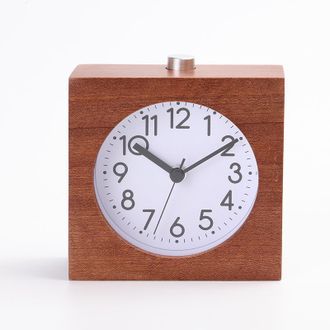 OEM Reloj Anal&oacute;gico De Madera Silencioso, Sin Tictac, Luz Nocturna Retroiluminada, Funciona Con Pilas, F&aacute;cil De Usar