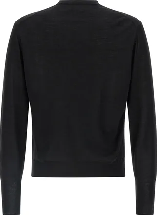 Maryya Merino Wool, Silk & Cashmere Blend Sweater - Black
