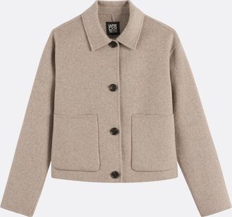 La Redoute Collections Korte jas met knoopsluiting, wolmix