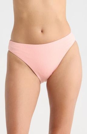 Vitamin A Cali High Leg Bikini Bottoms in Pink Coral at Nordstrom Rack, Size X-Large