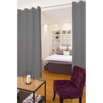 MOONDREAM Cortina de separaci&oacute;n ollaos + bas ourlet gris mc09 135lx250h