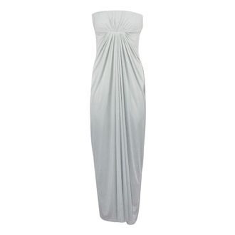 Alberta Ferretti Alberta Ferretti, Maxi Dresses, female, Blue, Size: M Draped Strapless Dress