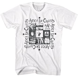American Classics Alice in Chains T Shirt Multi Album Art Mens Short Sleeve T Shirts 90s Music Vintage Style Graphic Tees, White, Medium