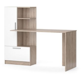 Vicco Scrivania con ripiani Tomy, Sonoma/Bianco, 150 x 59.3 cm