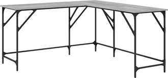vidaXL Vidaxl - Escritorio Madera De Ingenier&iacute;a Gris Sonoma 149x149x75 Cm