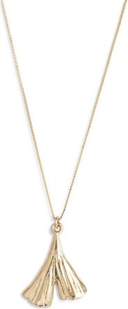 Set & Stones Camden Leaf Pendant Necklace in Gold at Nordstrom