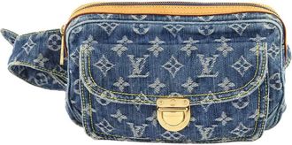 Louis Vuitton Blue Monogram Denim Fanny Pack Pouch Sling Bag (Pre-Owned)