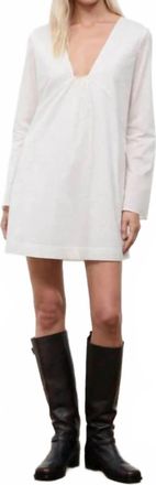 Staud Vivi Long Sleeve Dress In Ivory