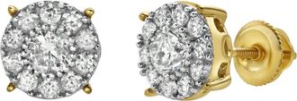 LuvMyJewelry RShack 14K Gold Diamond Stud Earrings - 0.78ct