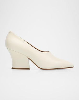 Jil Sander 75mm Lune Leather Pumps